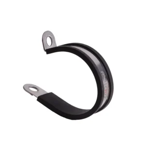 304 Stainless Steel Rubber R Type Adhesive Strip Saddle Bracket Pipe Clamp Shock Absorber 5mm 200mm for Water Metric Measurement