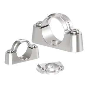 304 Stainless Steel Saddle Clamp Wall Mount Pipe Strap Bracket Pipe Holder Fixing Clip for 20 25 32mm Tube Wall Mount Pipe Clamp