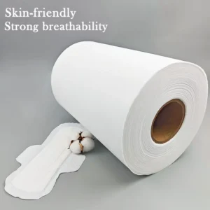 30g 35g 40g 100% Cotton Spunlace Nonwoven Anti-allergic Fabric for Sanitary Napkin Surface Layer Raw Material