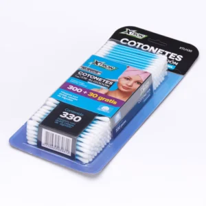 330pcs Custom Private Label Cotton Swabs Biodegradable Double Tips in Bulk for Cosmetic & Personal Care OEM
