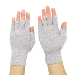 360 All Round Compression Bamboo Charcoal Gloves Anti Fatigue Arthritis Pain Fingerless Hand Sleeves