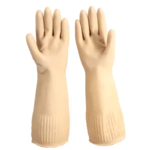 38cm Long Cuff Anti Slip Grip Household Bathroom Kitchen Restaurant Dishwashing Waterproof Cleaning Latex Protective Work Gloves