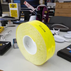 3HAO Dot c2 Fluorescent Green High Intensity Reflective Tape Sticker Self Adhesive Warning for Truck Use Tearable Printable