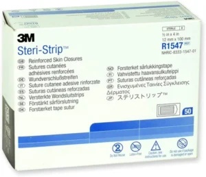 3M Steri Trip Reinforced Athletic Tape Stitchless 0.5 Inches X 4 Inches Pack 6 (60 Total) 50