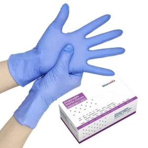 3mil Nitrile Gloves Textured Fingertips Touch Screen Violet Blue Disposable Powder Free Nitrile Examination Gloves for Medical