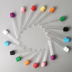 3ml 5ml Clear Round Flat Bottom Laboratory Test Tube with Screw Cap Medical Blood Collection Essence Glass Bottle