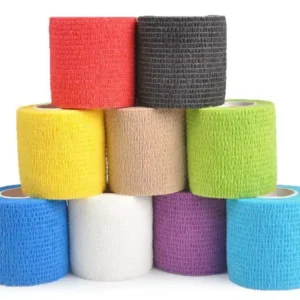 4 Inches 10cm Non-Woven Breathable Self Adhesive Latex Glue Bandage for Horse Vet Wrap Physical Therapy Use