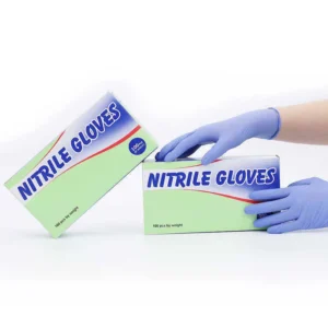 4 Mil Food Grade Touch Disposable Powder Free Blue Nitrile Examination Gloves