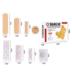 4 in 1 Set Non Woven Waterproof Bandages 100pcs Box Custom Printed Medical Band Aids