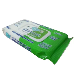 40 Pieces Alcohol-free Wipes with Refreshing Antibacterial and Cleansing Triple Functions