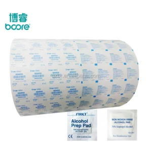400mm Width Plain AL Foil Paper Alcohol Prep Pads Packaging Jumbo Roll