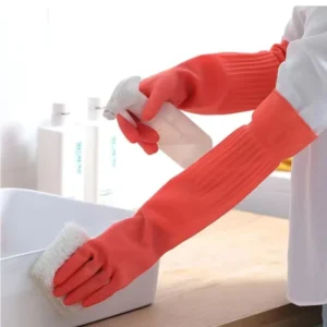 45CM Waterproof Industrial Thick Safety Gloves Latex Long Gloves for Aquarium Fish Tank Dishwashing Protective Gauntlets