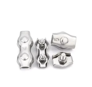 48 Pieces Per Box of Heavy duty Stainless Steel 304 316 Wire Rope Clips with Metric Saddle Seats