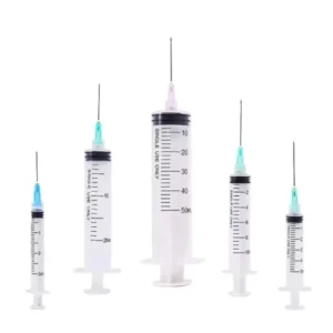 5/10/20/30ml Disposable Medical Veterinary Syringe (PP White) With/Without Needle for Animal Treatment Care