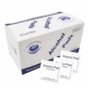 50 100 Count Individually Wrapped Alcohol Wipes Prep Pads with 75% Isopropyl Alcohol