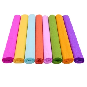 50 * 250 cm Colorful Art Craft Crepe Paper for Handwork Folding Paper Flower Packaging Christmas Decoration Paper