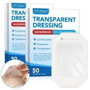 50 Packs 10cm*12cm Medical Waterproof Bandages Breathable Transparent Film Dressing for Wound Care & Tattoo Aftercare