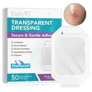 50 Packs Secure Adhesion Transparent Film Dressing Patches Wound Care Products Clear Silver Alginate Wound Dressing