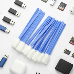 50 Pcs 707 Blue Rectangular Flat Lint Free Cleanroom Sponge Swab for Solvent Printer Head