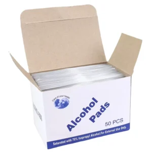 50 Pcs box Disposable English 70% Alcohol Pads Disinfection Wet Towel Alcohol Disinfection Cotton Piece