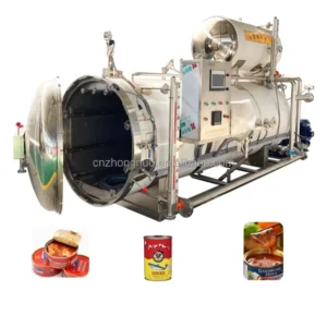 500L 2000L Water Spray Retort Sterilizer High Pressure Sterilization Tuna Canning Machine