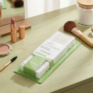 500pcs Cotton Swabs with Paper Sticks Cotton Bud Suction Card Packaging Multi-Purpose for Cleaning Beauty Applications