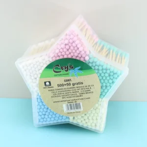 500pcs Custom Private Label Bamboo Cotton Swabs Biodegradable Double Tips in Bulk for Cosmetic & Personal Care OEM