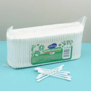 500pcs Custom Private Label Cotton Swabs Biodegradable Double Tips in Bulk for Cosmetic Personal Care OEM ODM