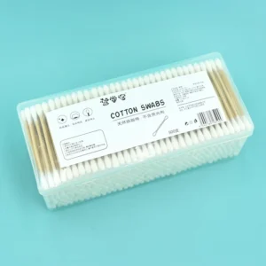 500pcs Disposable Medical Grade Bamboo Cotton Swabs Eco Friendly Ear Cleaning Cotton Buds for Personal Hygiene & First Aid Use