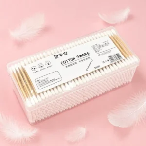 500pcs Eco-Friendly Biodegradable Bamboo Cotton Swabs 100% Natural Cotton Makeup Daily Cleaning Bulk Available