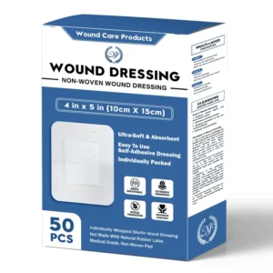 50PCS Box Sterile Non Woven Wound Dressing 10x15cm Self Adhesive Absorbent Latex Free CE Certified Disposable Medical