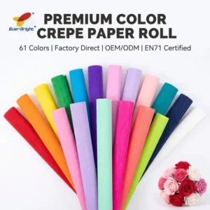 50cm*2.5m Per Roll Packing Crepe Paper Art Craft Paper DIY Colorful Springy Crepe Paper
