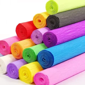 50cm*2.5m roll Colored Thickened Recyclable Crepe Paper Kid Handmade Bouquet Materials Carnation Curling Wrinkle DIY Craft Paper