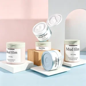 50g 100g 120g 150g PP Plastic Cosmetic Jars White Cream Facial Scrub Toner Cotton Pads Containers with Flip-Top Lid and Spoon
