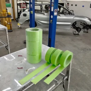 50m Single-Sided Roll Pre-Taped Soft High Temperature Resistance Masking Film Tape Low Noise Hot Melt Water