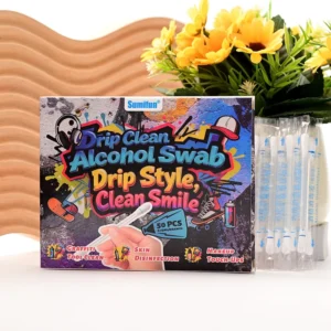 50pcs Doodle-style Cotton Swab Disposable Portable Packaging for Household Use K10368