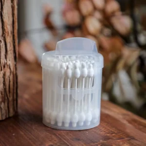 50psc Eco friendly Multi Purpose Paper Stick Baby Care Ear Cleaning Daily Use Customize Hourglass Double Head Cotton