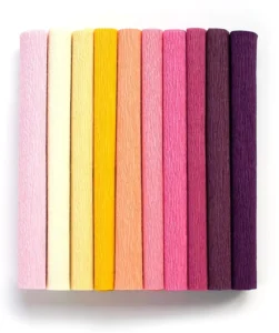 50x250CM Solid Crepe Paper Flower Making Crepe Paper 100% 200% Stretch Assorted Colors Florist Heavy Crepe Paper Rolls