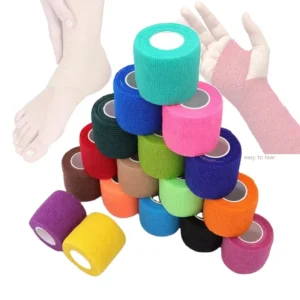 5CM Multi-Color Non-Woven Self-Elastic Cohesive Sports Tape Flexible Stretch Fingers Wrist Ankle Emergency Veterinary Tape