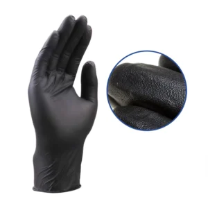 5Mil Black Disposable Flexible Tattoo Nitrile Gloves Guantes De Nitrilo Powder Free Disposable Diamond Nitrile Gloves