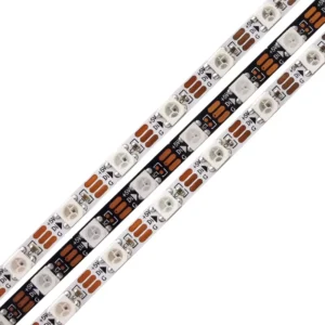 5V WS2812B RGB Smart LED Light Strip 60 LEDs 5mm Width Flexible App Control 5050 Matrix Addressable Light Strip