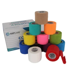 5cm*4.5m Elastic Bandage Wrap Colored Athletic Cohesive Bandage Water Resistant Latex Free Self Adhesive Bandage Sample Support
