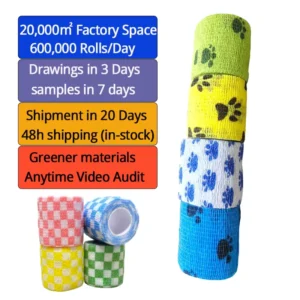 5cm*4.5m Skin Color with Non-woven and Polyisoprene Rubber Elastic Adhesive Bandage