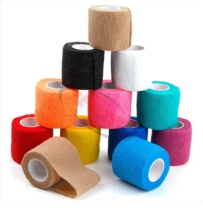 5cm Fitness Polyester Sports Tape Elastic Cohesive Bandage Self Adhesive Football Sock Hand Grips Training Wrist Wraps 4.5m