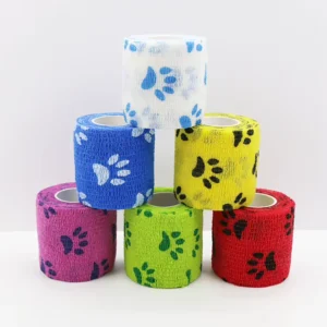 5cm Self adhesive Elastic Cohesive Bandage Tape with Nonwoven & Spandex Material for Unisex Athletic Sports First Aid