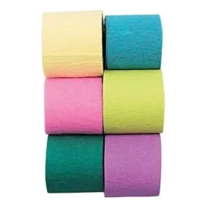 5cm Wide 10m Long Crepe Streamer Rolls for Birthday Backdrop Decorations