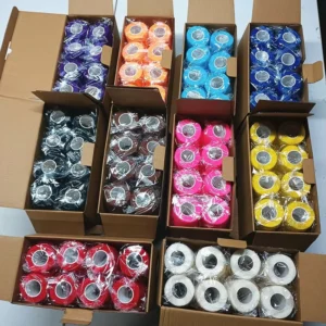 5cm Width Self Adhesive Elastic Sports Tape Finger Bandage 4.5m Length Cohesive Athletic Wrap Knee Physical Therapy
