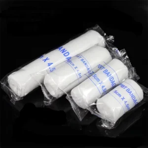 5cmx4.5m PBT Elastic Bandage First Aid Kit Gauze Roll Wound Dressing Medical Nursing Emergency Care Stretched Gauze Bandage