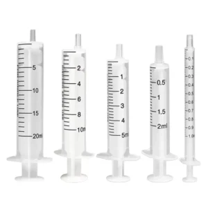 5mL Non Sterile Disposable Plastic Syringe Bulk Packaged Without Rubber Stopper for Laboratory Use
