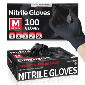 5mil Black Blue Automobile Industrial Repair Nitrile Glove Disposable Cleaning Powder Free Mechanic Gloves Nitrile Gloves